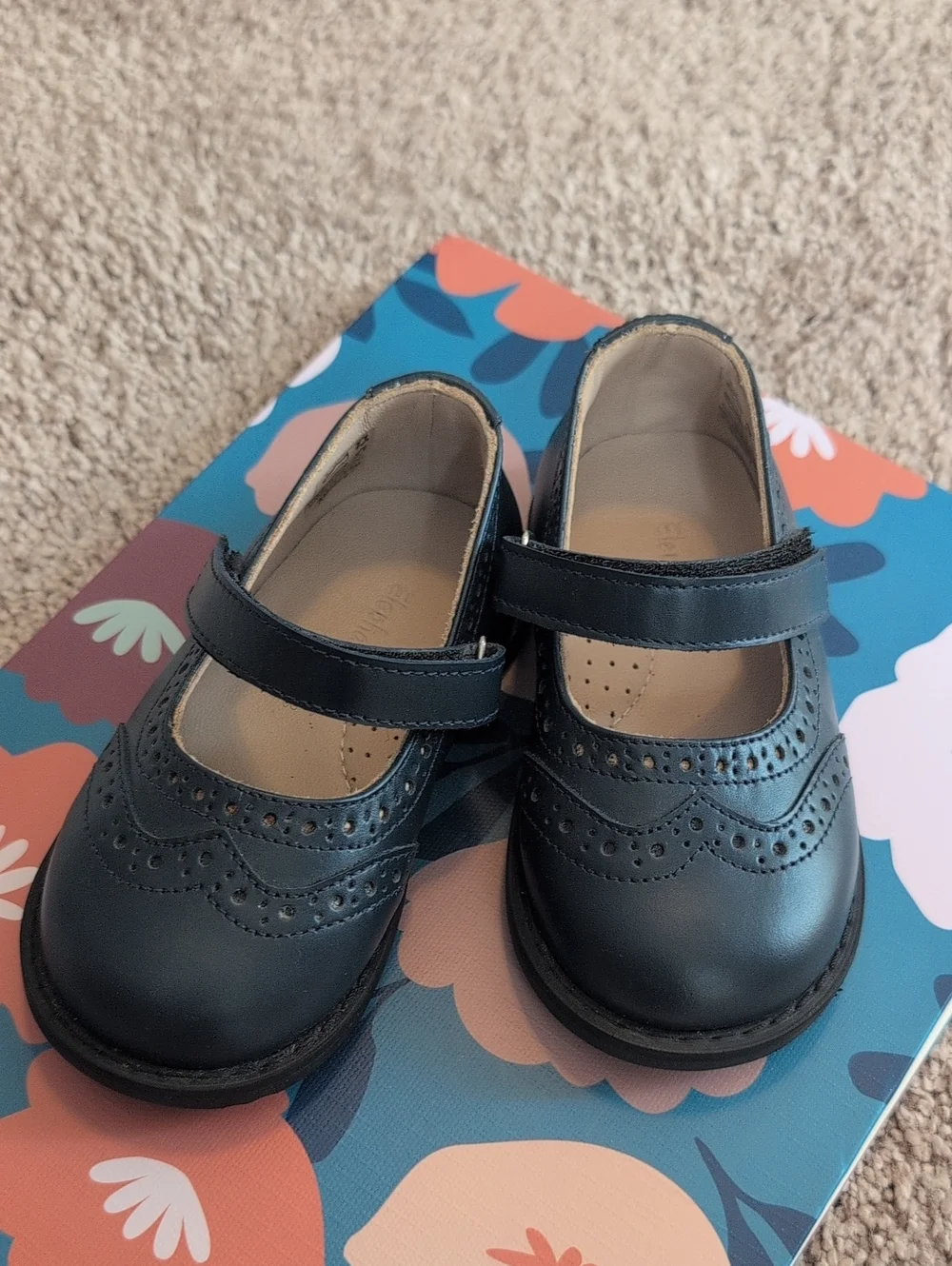 NEW** Elephantito Navy Mary Jane Dress Shoes (Size 6.5)